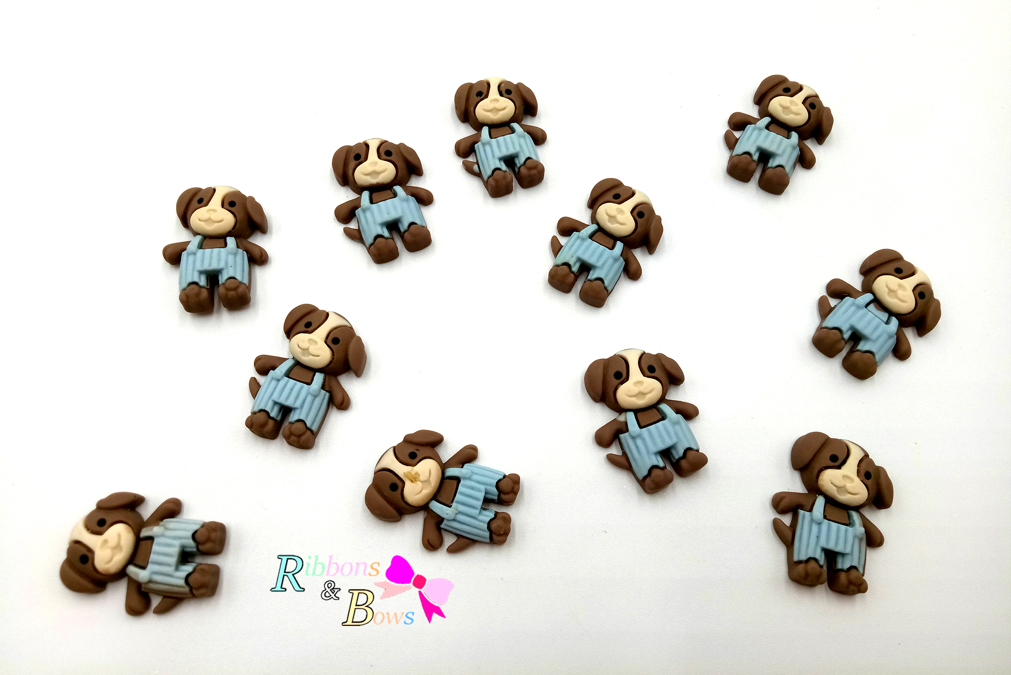RD191 เรซิ่น น้องหมาแสนน่ารัก (แพค 10 ชิ้น)