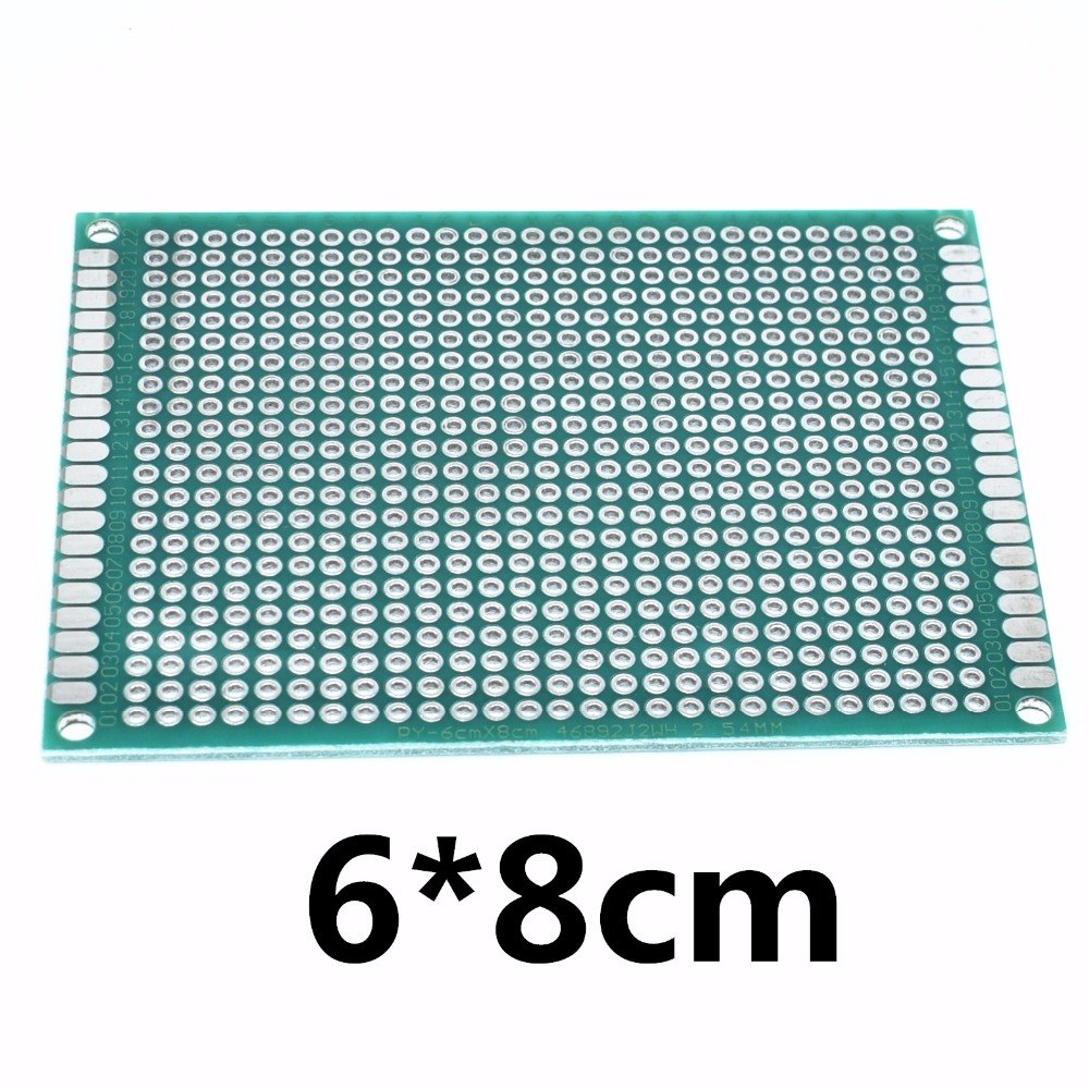 6x8cm 2.54mm Double Side Prototype PCB DIY