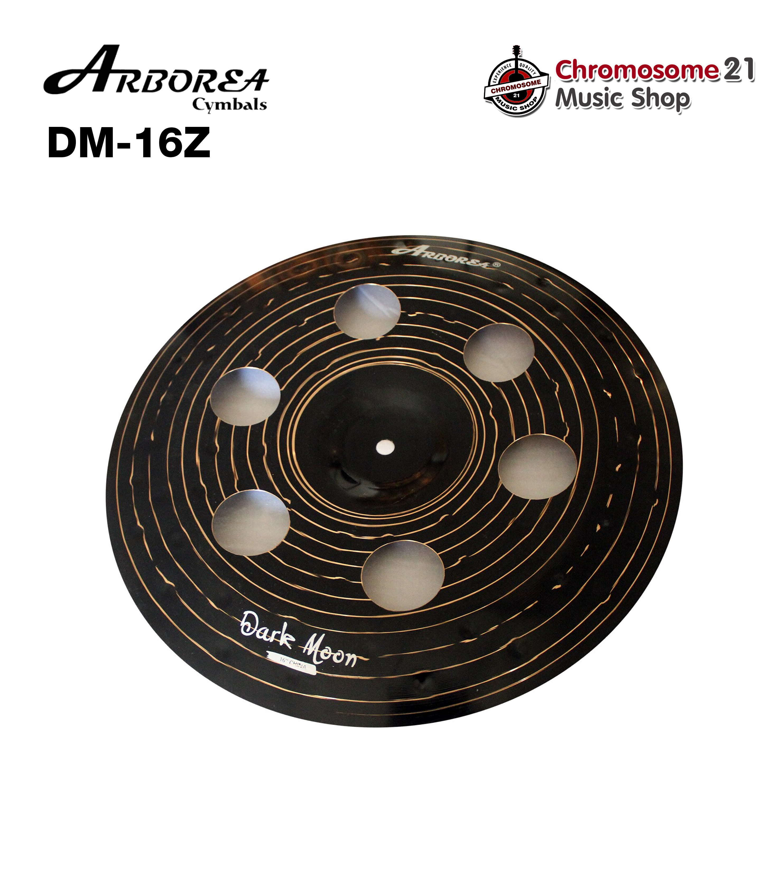 ฉาบ Arborea Dark Moon DM-16Z ขนาด 16 นิ้ว แบบ Ozone Cymbals