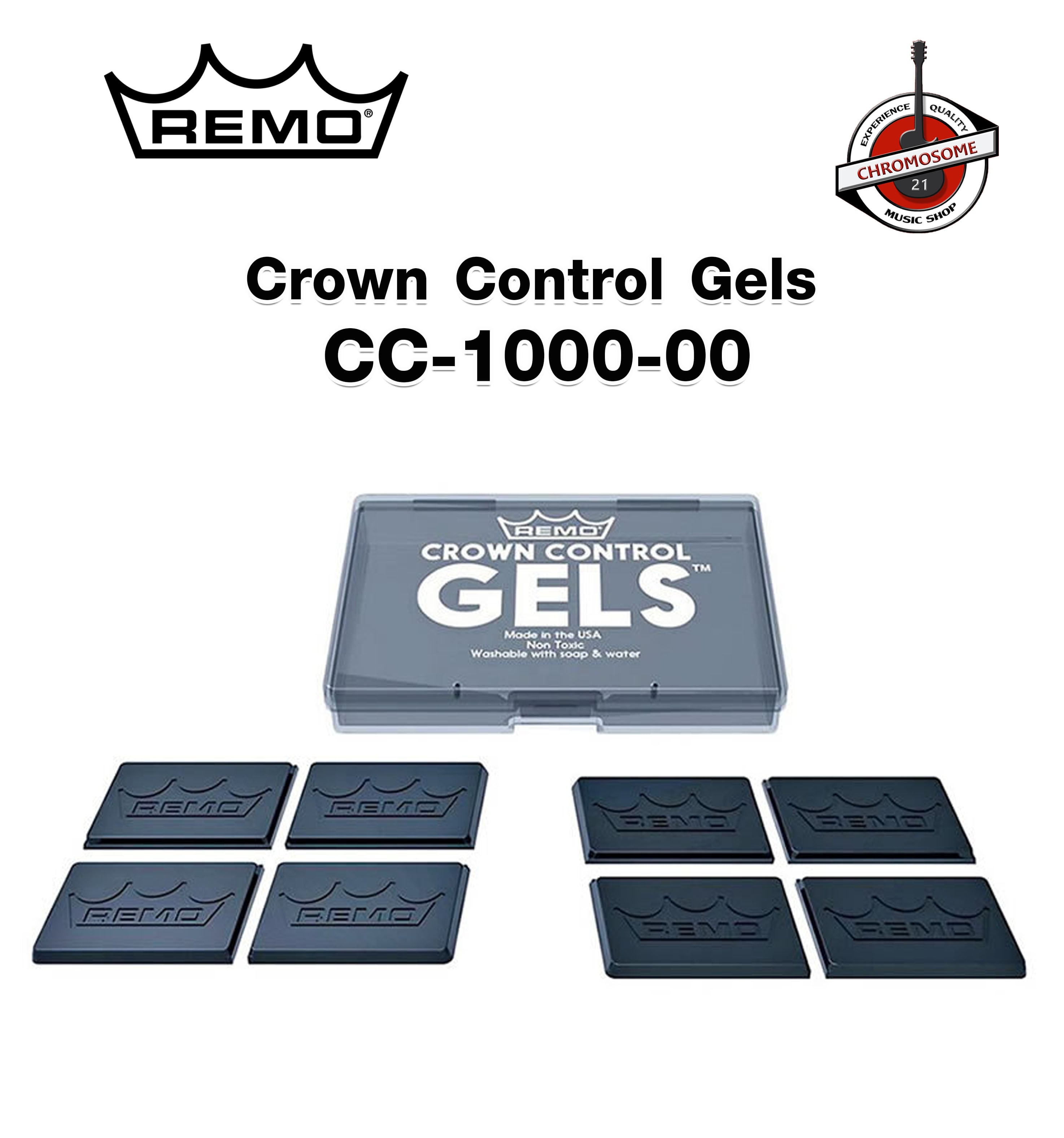เจลติด หนังกลอง มิวเสียง Remo Crown Control Gels รุ่น CC-1000-00 แพ็ค 8 ชิ้น