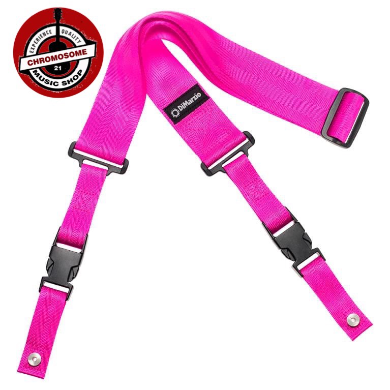 สายสะพายกีตาร์ DiMarzio 2 Inch Nylon Cliplock สี Neon Pink