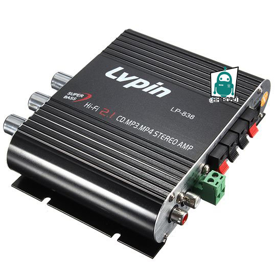 เพาเวอร์แอมป์ 12 โวลต์ 200 วัตต์ Mini HiFi 2.1 แยกเบส