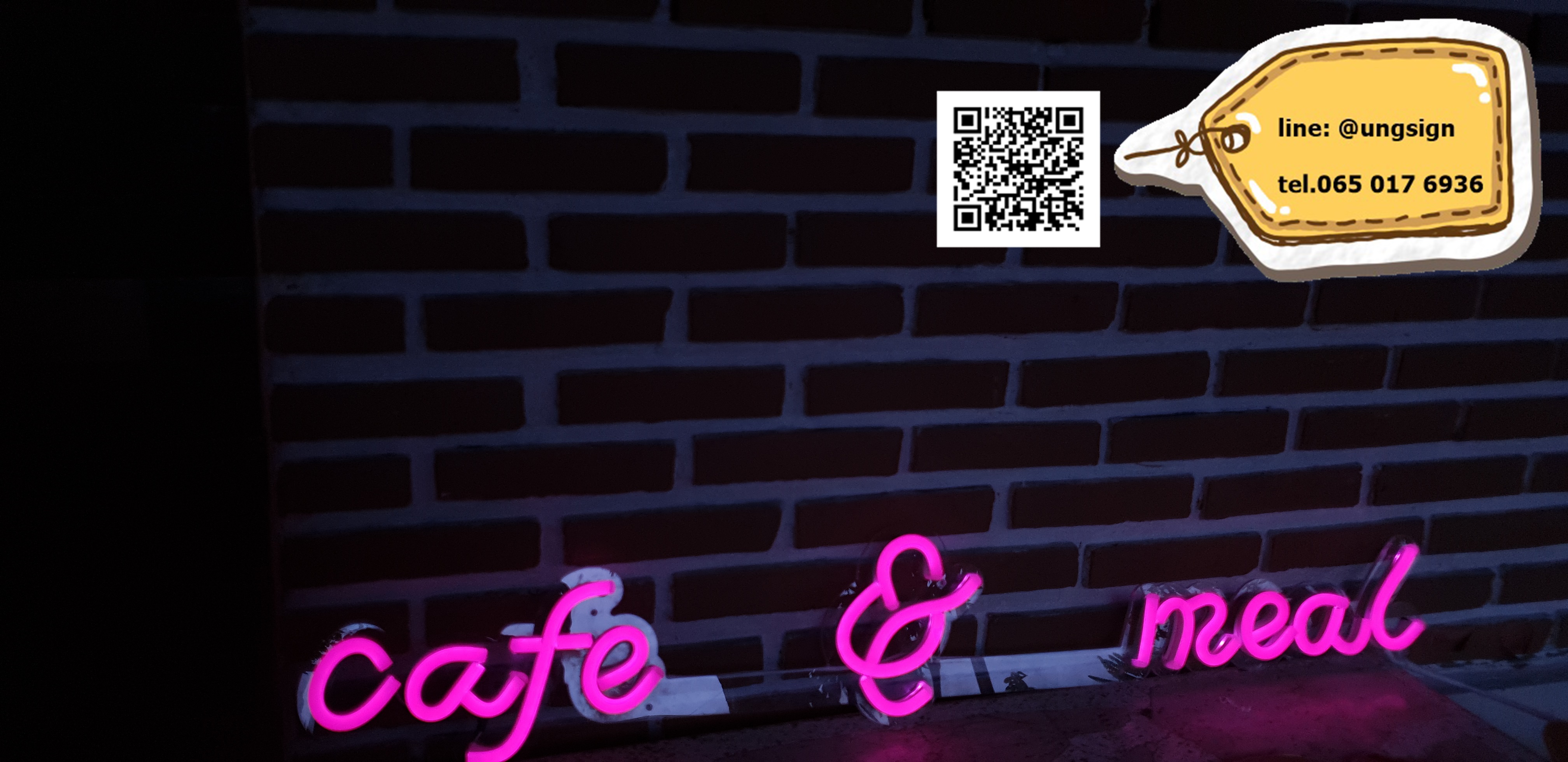 ป้ายนีออนเฟรค cafe & meal