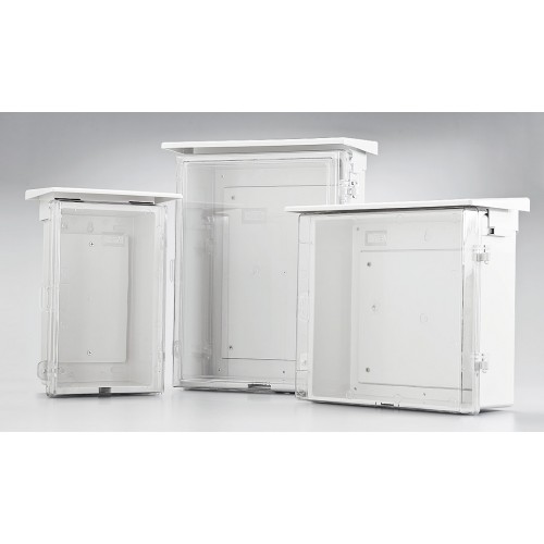 NANO ตู้กันน้ำพลาสติกมีที่กันฝน ฝาใส ELECTRICAL ENCLOSURE WATER PROOF