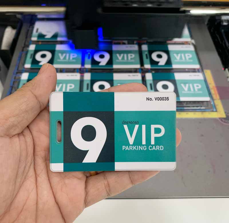 พิมพ์คีย์การ์ดประตูเข้าที่จอดรถ พิมพ์บัตรจอดรถ รันนัมเบอร์