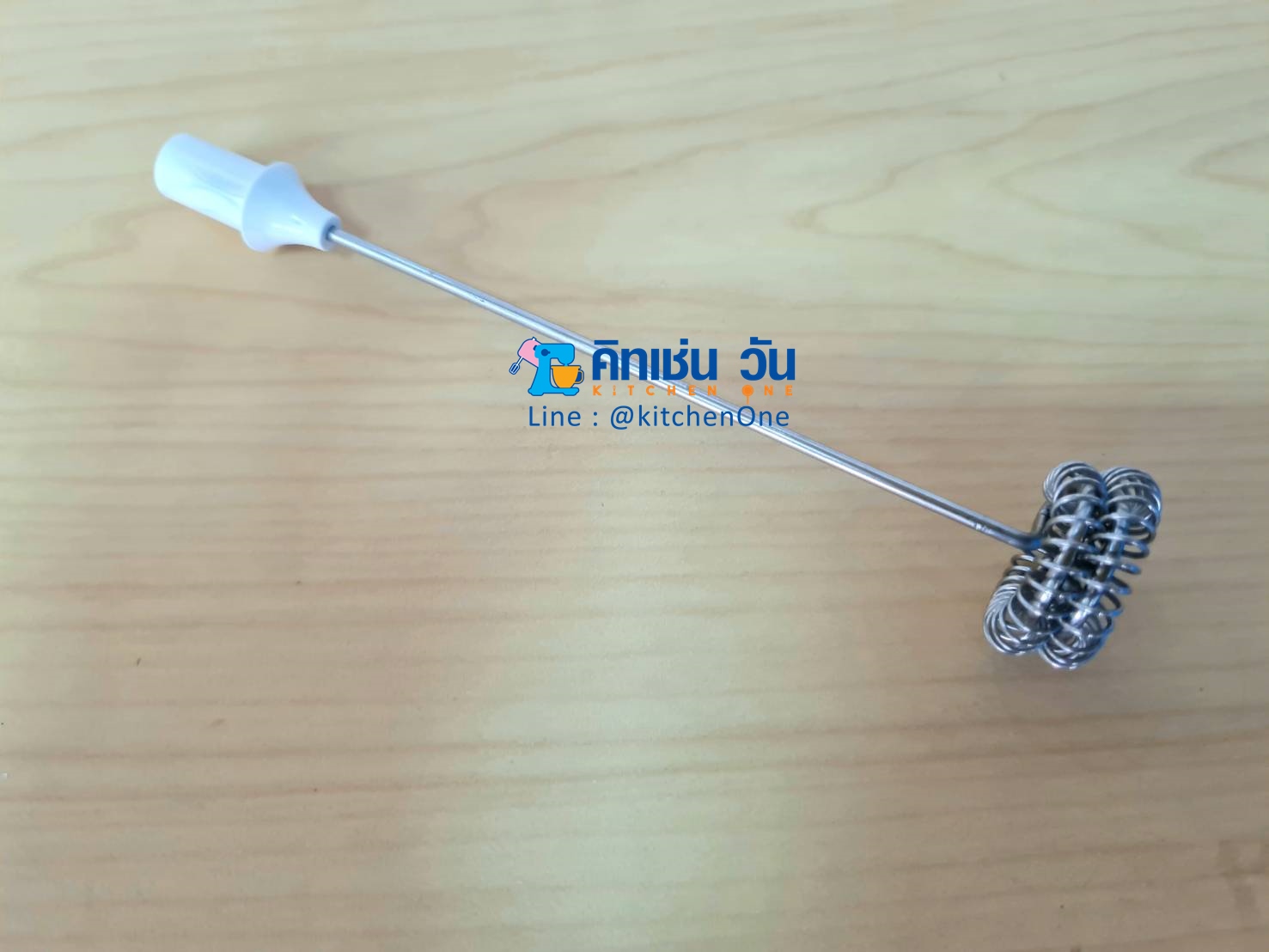 เครื่องตีฟองนมไร้สาย ชาร์จUSB รุ่น FR-M2 (ตีโฟมนม) FRY KING ได้หัวตีสแตนเลส 2 ชั้น,หัวตีไข่,แป้นปั่นฟองนม แถมสายชาร์จUSB