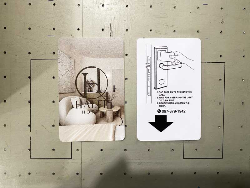 พิมพ์คีย์การ์ดแข็ง พิมพ์ Key card RFID 4 สี ไม่ลอกง่าย