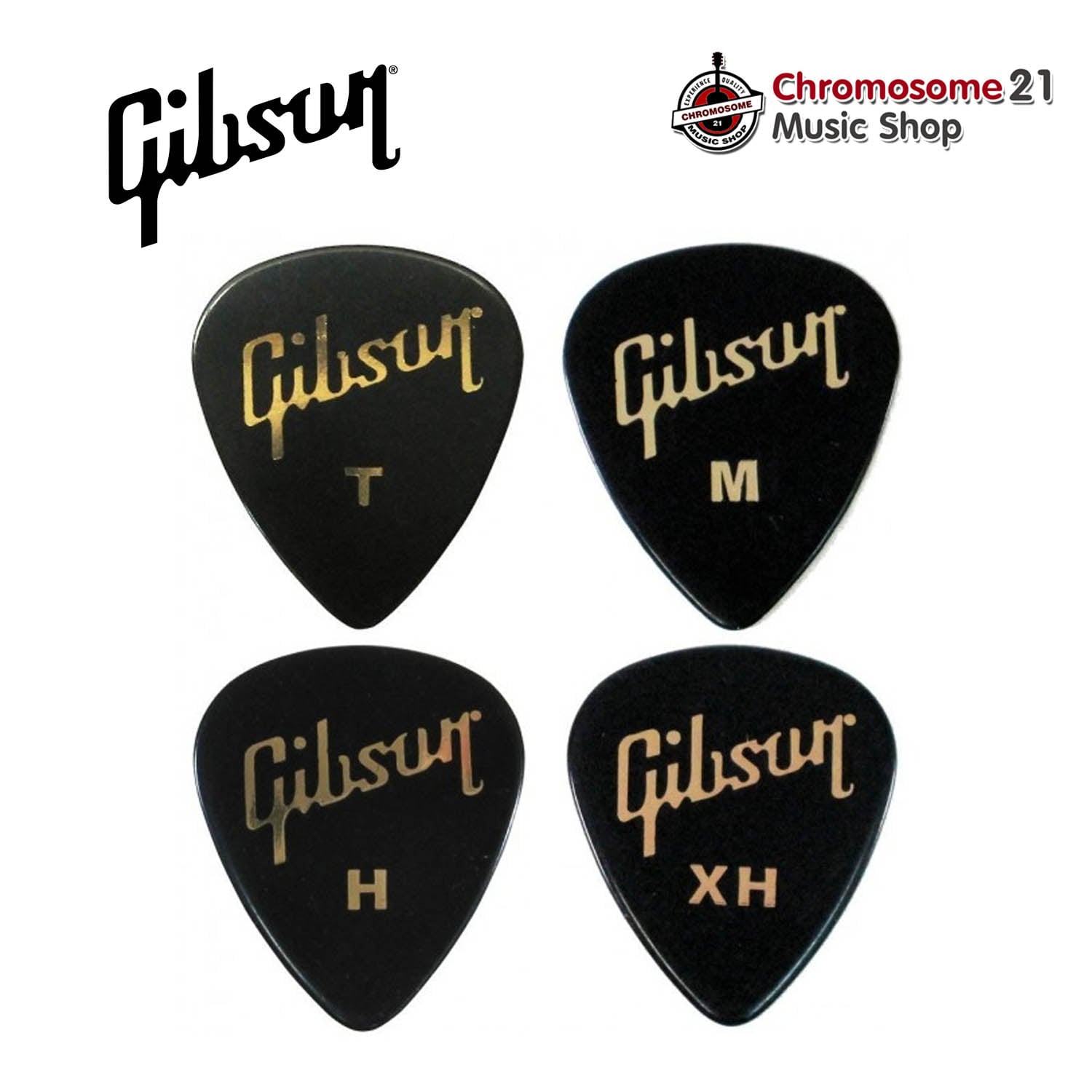 ปิ๊ก Gibson แท้100% มี4ขนาด T,M,H,XH
