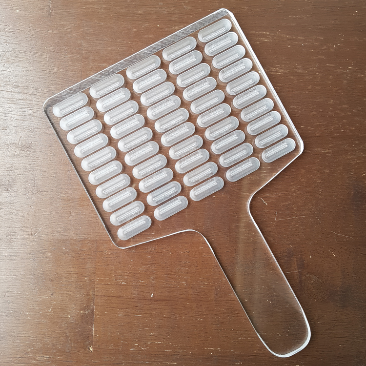 ถาดนับแคปซูล 50 แคปซูล อะคริลิคใส ถาดนับยา แผ่นนับยา ถาดนับเม็ดยา