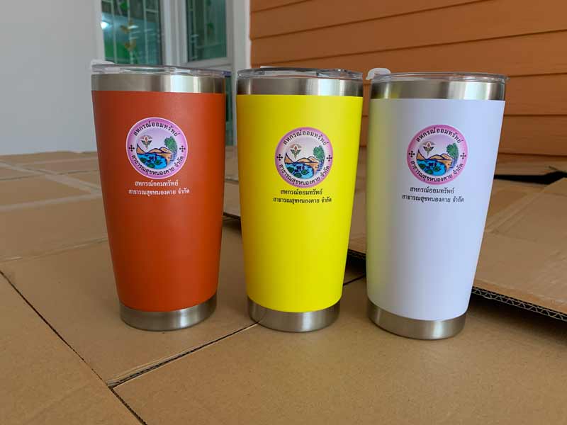 พิมพ์ 4 สี แก้วน้ำ Tumbler Yeti ขนาด 20 ออนซ์