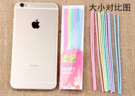 เทียนวันเกิดแบบผอมยาว เทียนผอมยาว HBD เทียนวันเกิด เทียนเกาหลี