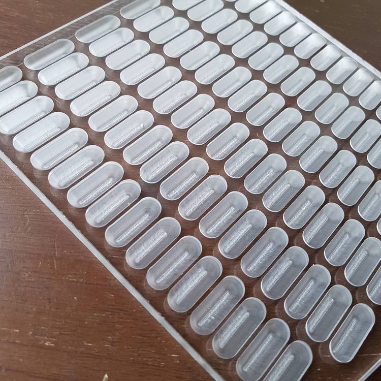 ถาดนับแคปซูล 100 แคปซูล อะคริลิคใส ถาดนับยา แผ่นนับยา ถาดนับเม็ดยา