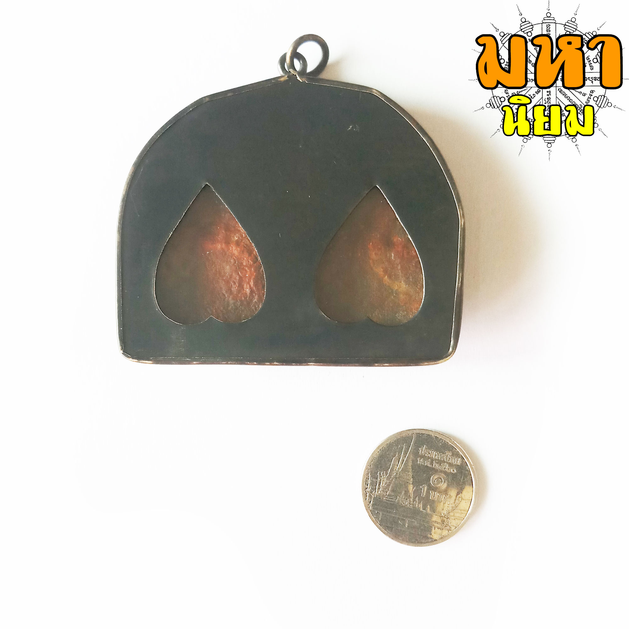 พระขุนแผน พรายคู่ เลี่ยมกรอบโลหะ ไม่ทราบที่มาแน่ชัด