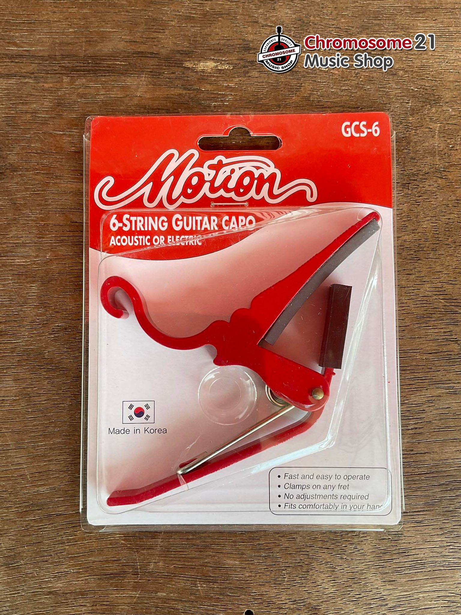 คาโป้เหล็ก Capo Motion GCS-6 Made in Korea.(สีแดง)