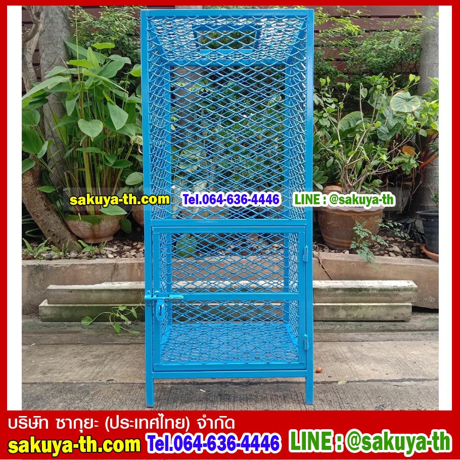 ตะแกรงทิ้งขยะขนาดใหญ่แบบมีประตู