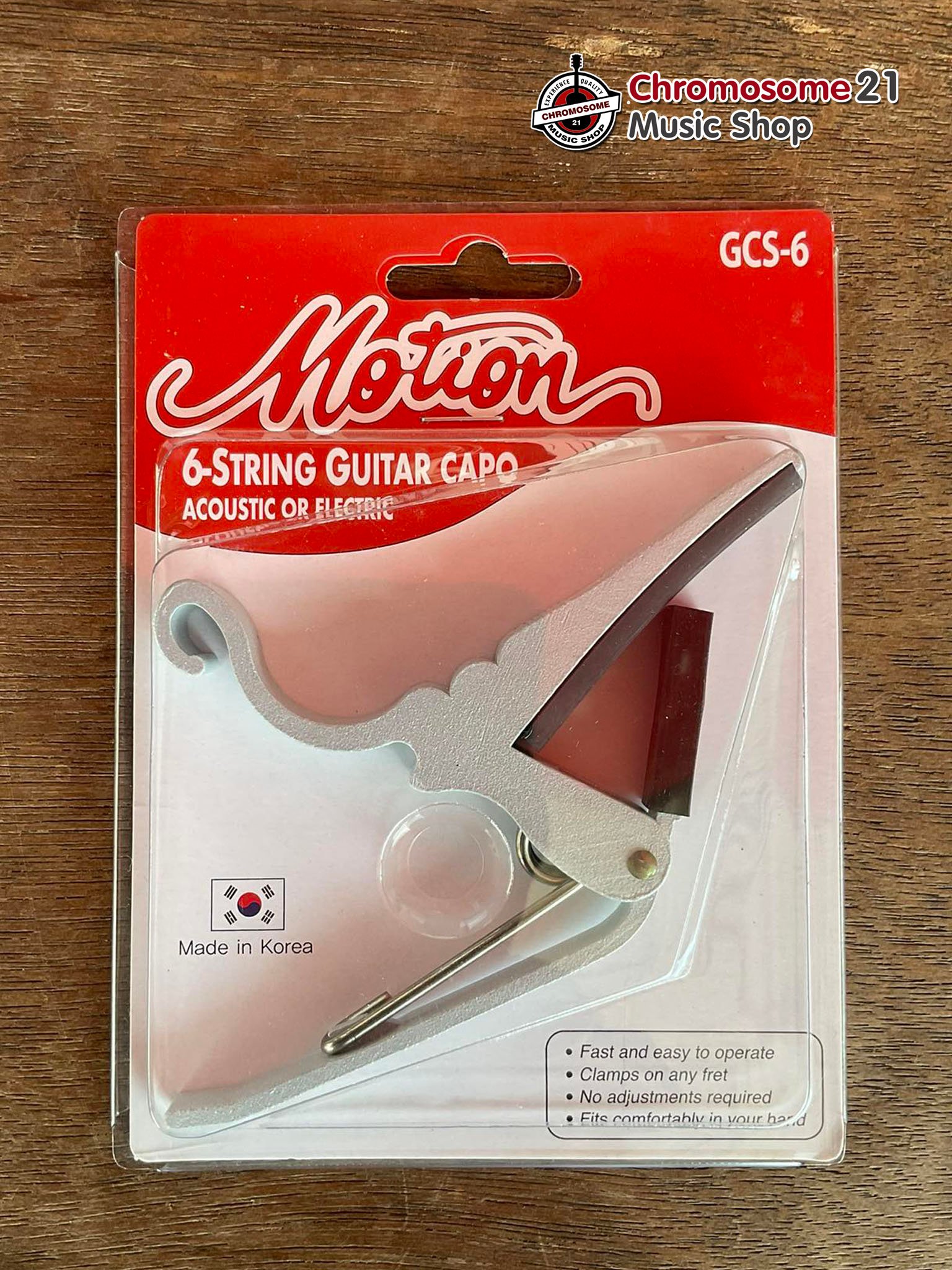 คาโป้เหล็ก Capo Motion GCS-6 Made in Korea.(สีเงิน)