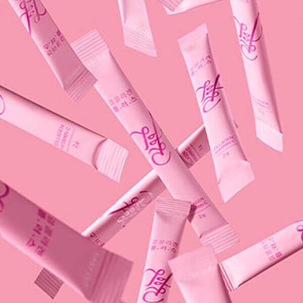 คอลลาเจนฮันโซฮี LEMONA Collagen Plus 1000mg Pink 1 กระปุก 60ซอง (สูตรสีชมพู)