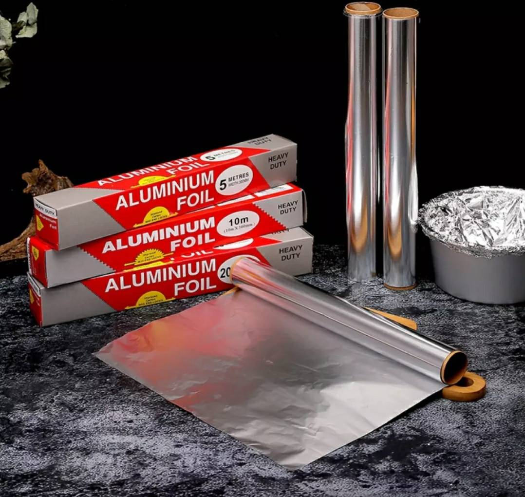 กระดาษฟอยล์ห่ออาหาร ฟอยล์เงินห่ออาหาร ความยาว 10 เมตร หน้ากว้าง 30 ซม
