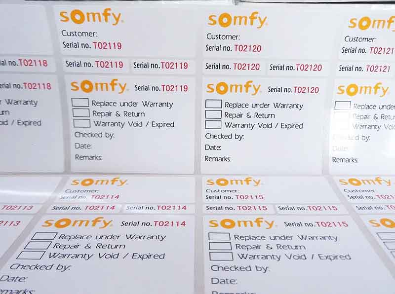 สติ๊กเกอร์ ฉลากสินค้าสำหรับการผลิตจำนวนมาก, สายการผลิต, โรงงาน