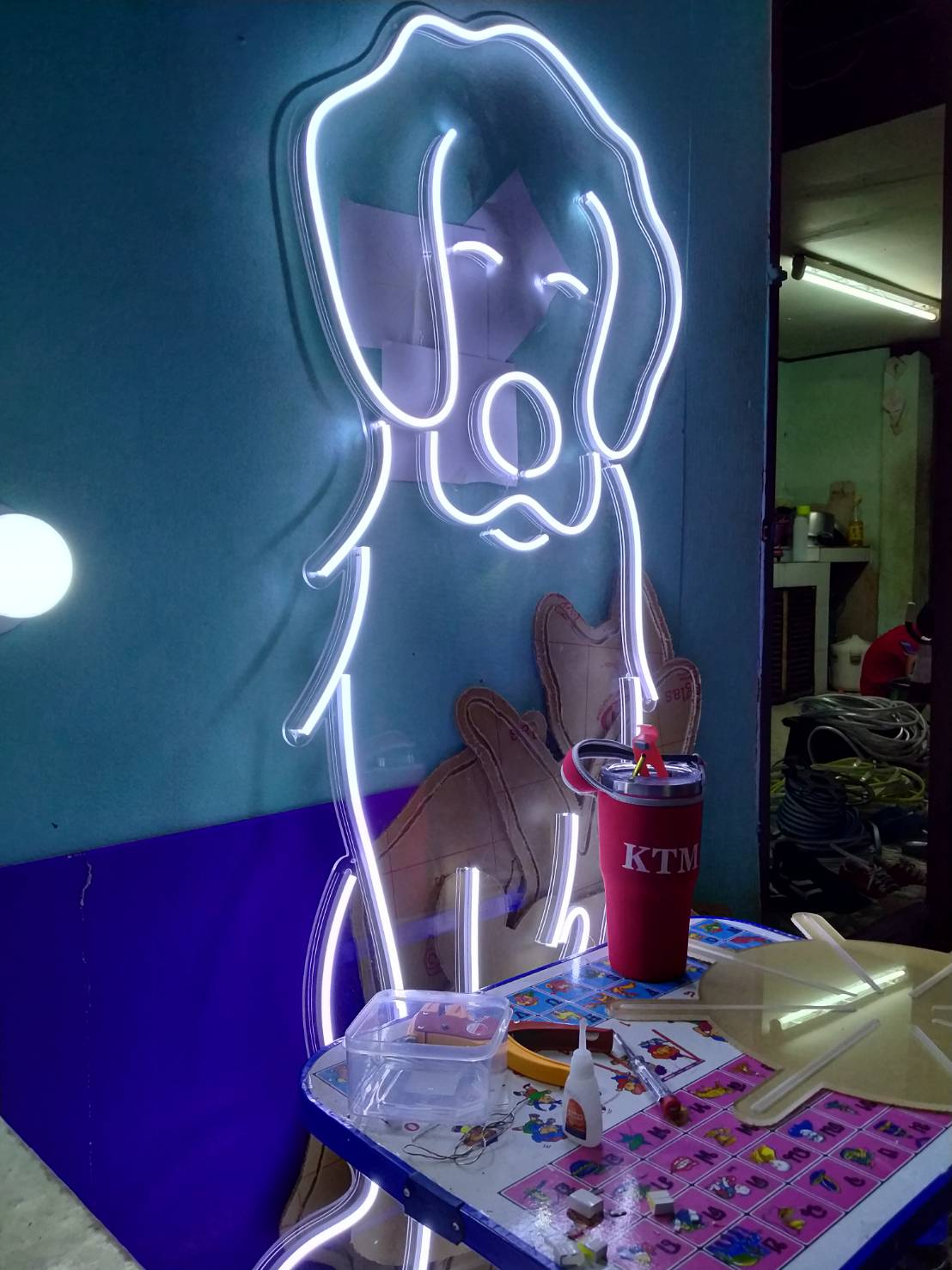 ป้ายไฟ neon flex ร้านอาหารสัตว์งานเกษตรแฟร์