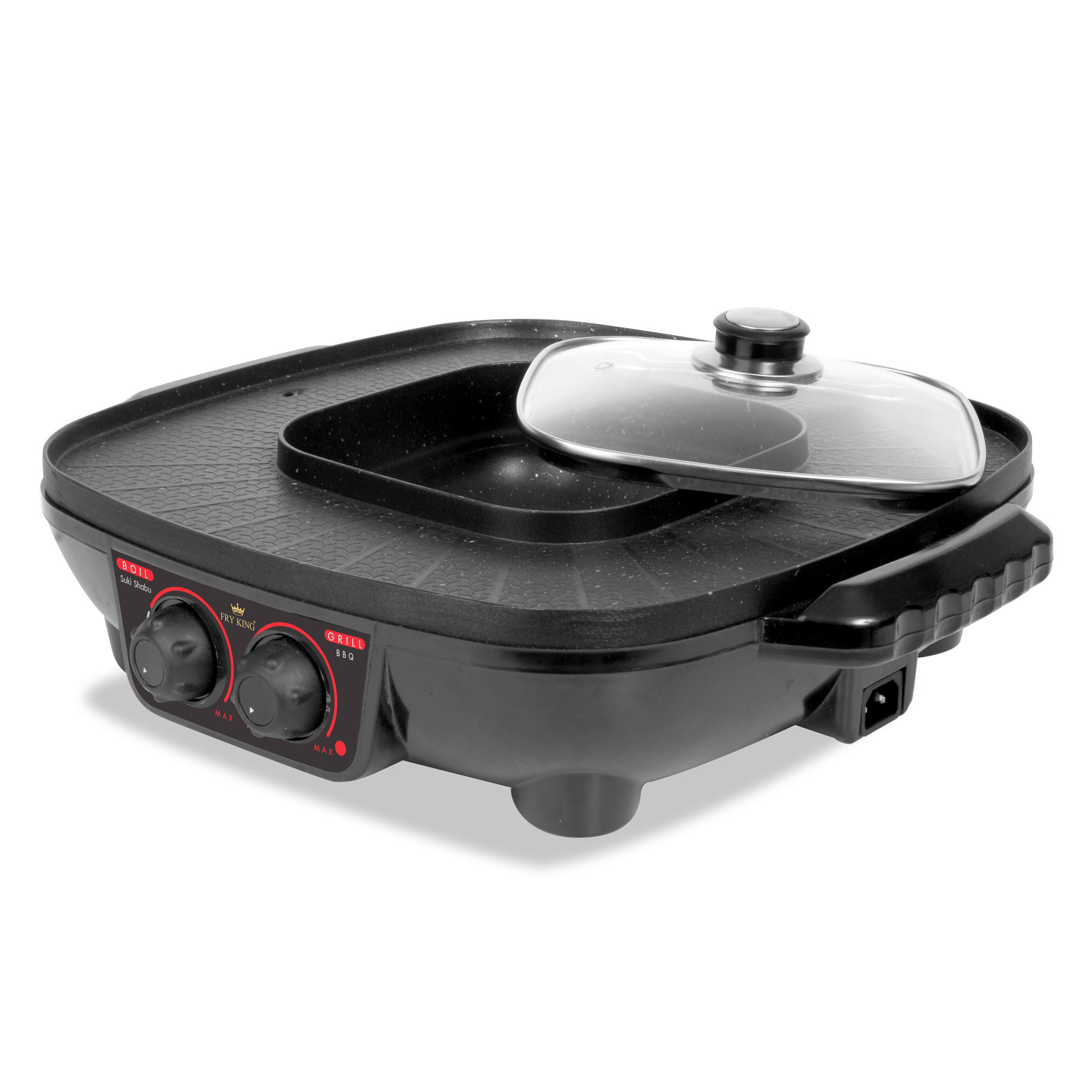 FRY KING เตาปิ้งย่างอเนกประสงค์ พร้อมหม้อสุกี้ชาบู (2 in 1) รุ่น FR-BQ6
