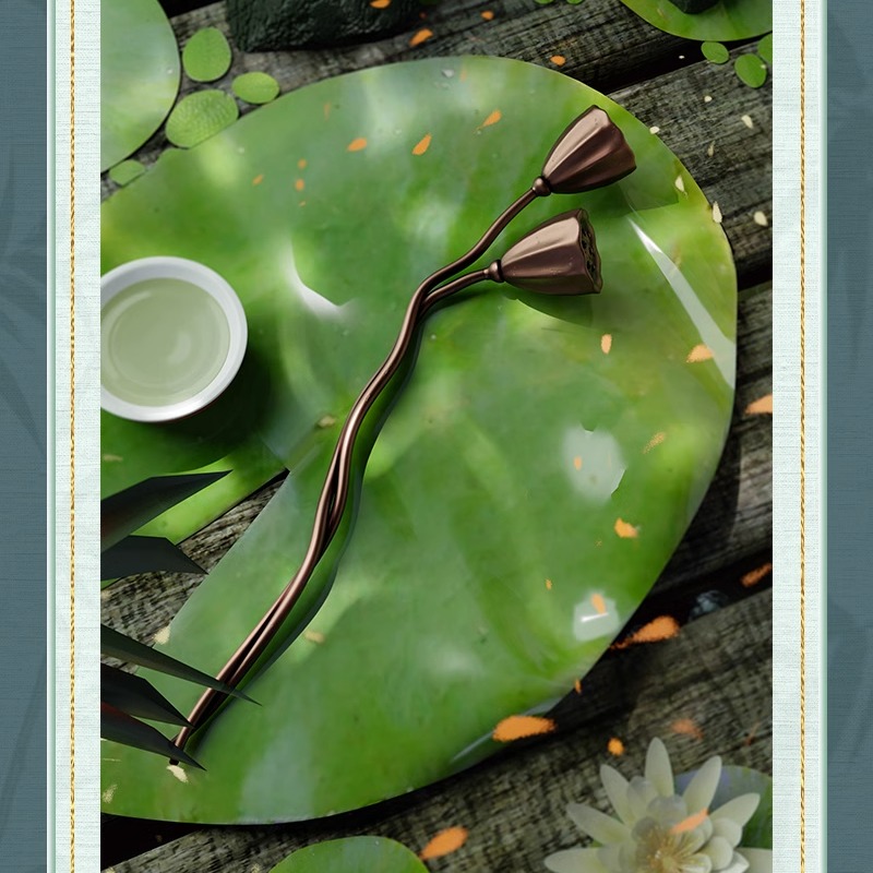 Pre - ปิ่นปักผมเครื่องประดับผม ChengYi หลี่เหลียนฮวา ซีรี่ย์ หอดอกบัวลายมงคล