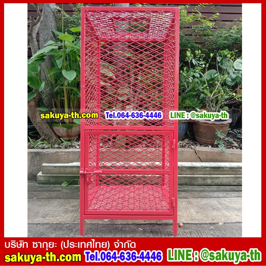 ตะแกรงทิ้งขยะขนาดใหญ่แบบมีประตู