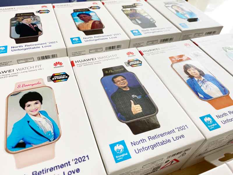 พิมพ์รูปบนกล่องใส่นาฬิกา