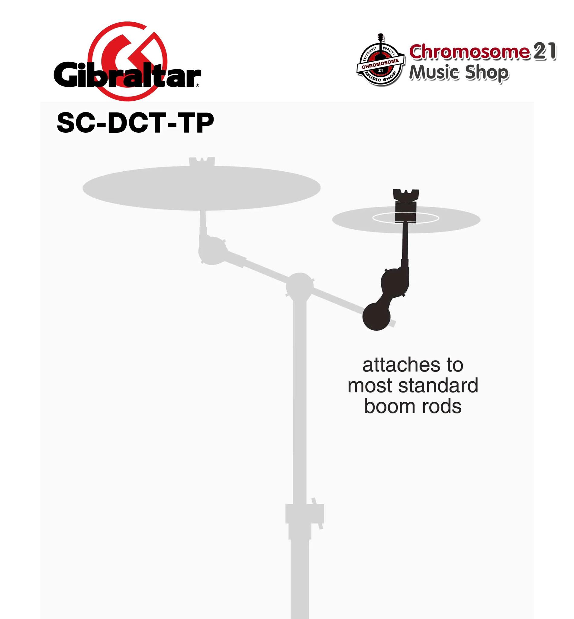 ตัวจับฉาบเสริม Gibraltar SC-DCT-BT Gearless Cymbal Tilter Unit With Boom Rod Grip