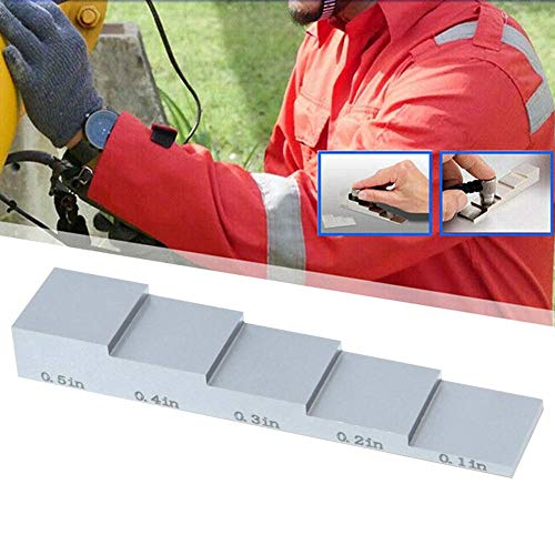 บล็อคความหนามาตรฐาน สำหรับสอบเทียบเครื่องวัดความหนาโลหะ (Aluminum Step Calibration Block for Ultrasonic Thickness Testing) ความหนา 5-step Calibration Block for Ultrasonic Thickness Gauge 0.1"-0.2"-0.3"-0.4"-0.5"