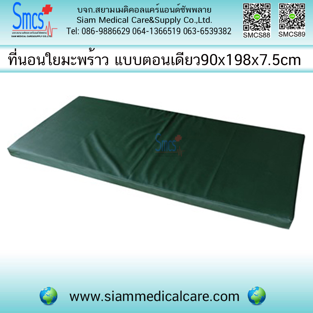 ที่นอนใยมะพร้าวหุ้มหนังเทียม แบบตอนเดียว (ค่าส่งลูกค้าชำระปลายทาง)