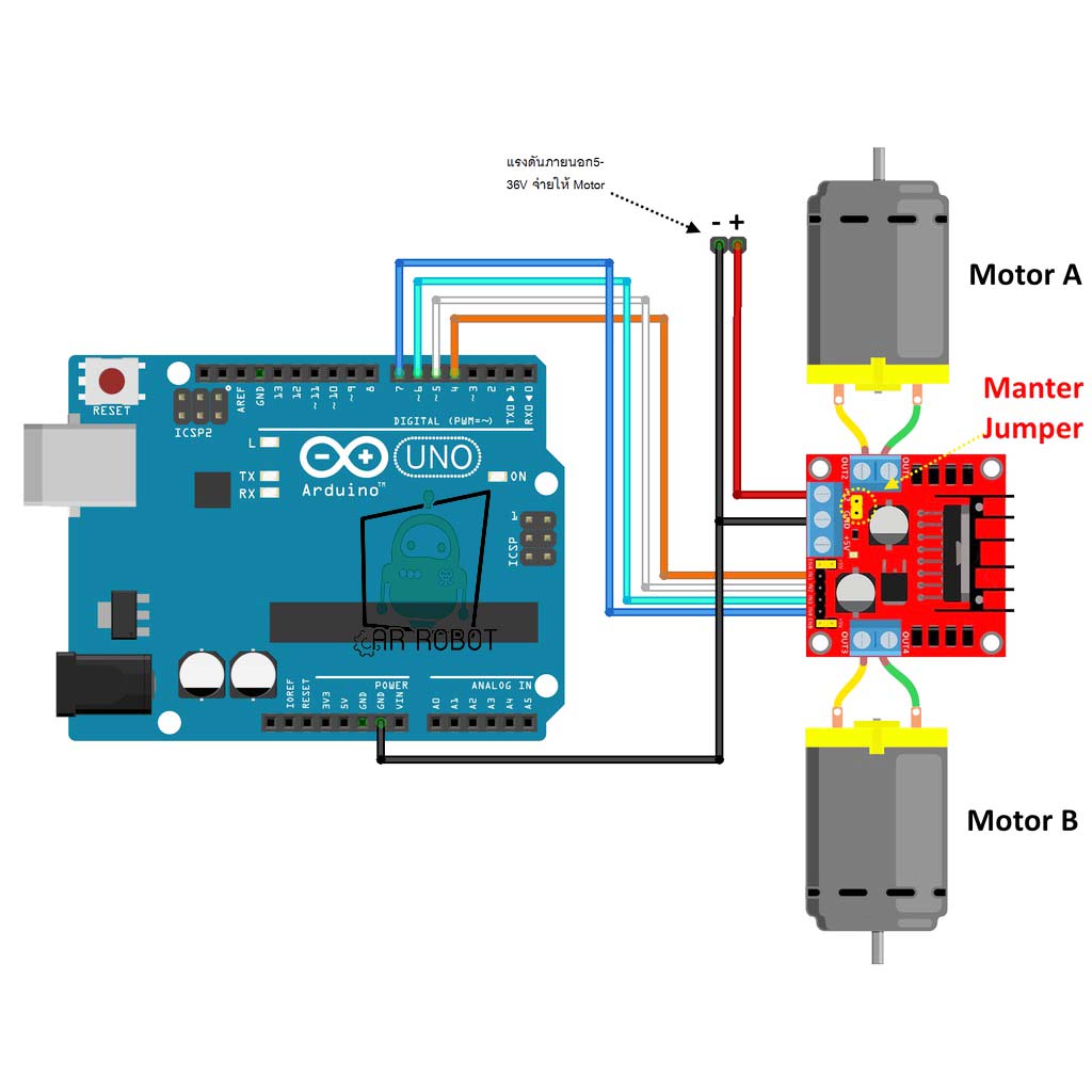 L298N H-Bridge Dual Motor Controller Module