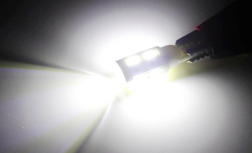 หลอดไฟ LED T10 12VDC 5W สีขาว 1คู่