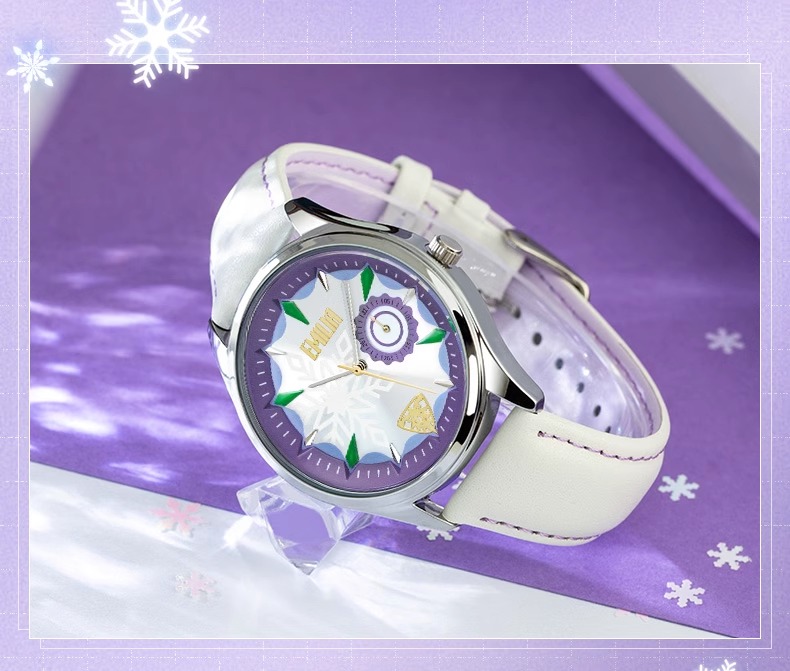Pre - นาฬิกาข้อมือลาย เอมิเลีย Re:ZERO นาฬิกาควอทซ์ Emilia (อฟช.จีน)