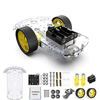 หุ่นยนต์ Smart car 2WD Robot Car Chassis With 2 Motors Magician Robotics Platform for Arduino