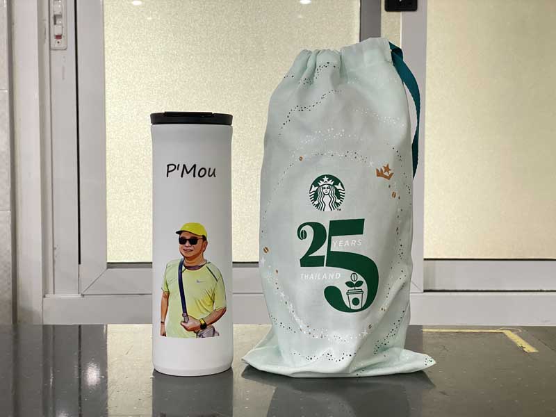 พิมพ์กระบอกน้ำ starbuck, สกรีนกระบอก Strabuck, ปรินท์กระบอกน้ำ starbuck