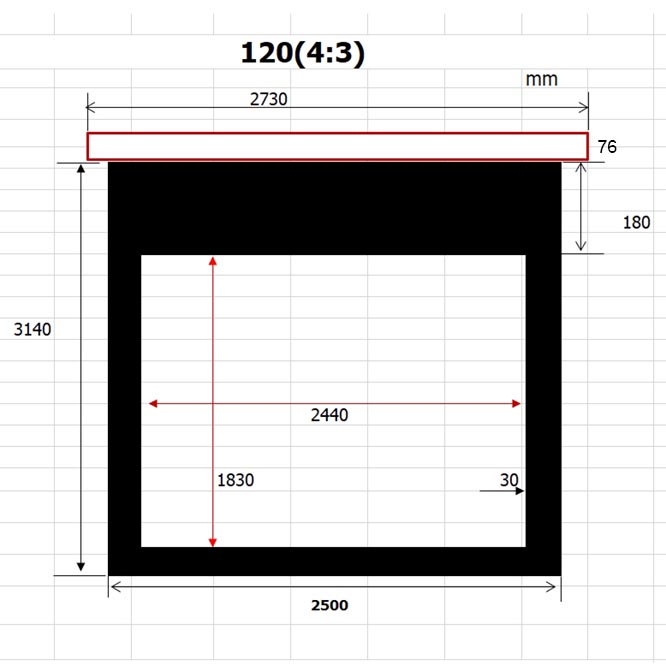 จอโปรเจคเตอร์ไฟฟ้า Gygar Motorized Screen 120 นิ้ว 4:3 พร้อมรีโมท