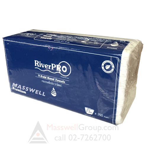 กระดาษเช็ดมือ RiverPro V-Fold Premium 2 ชั้น