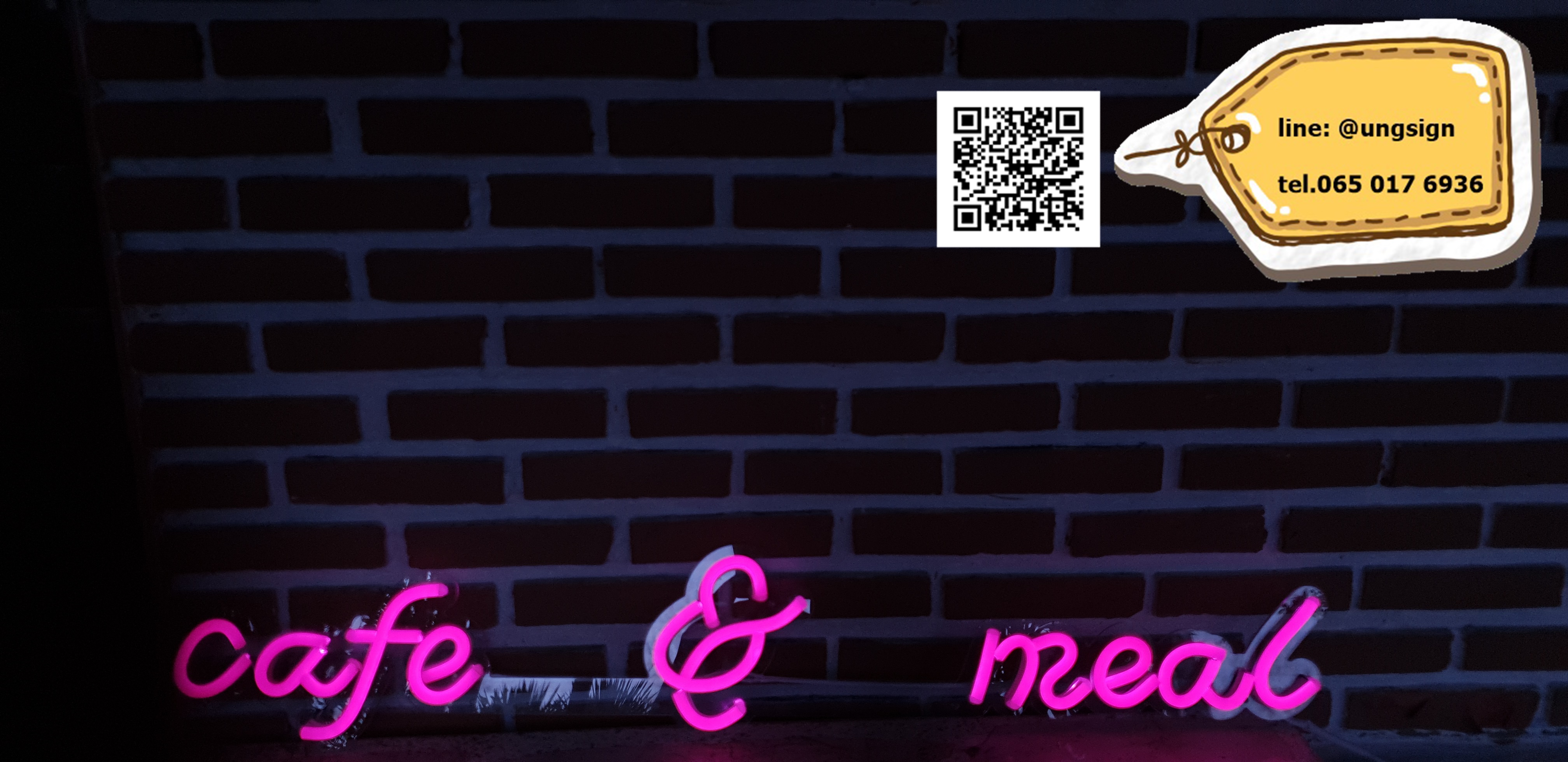 ป้ายนีออนเฟรค cafe & meal