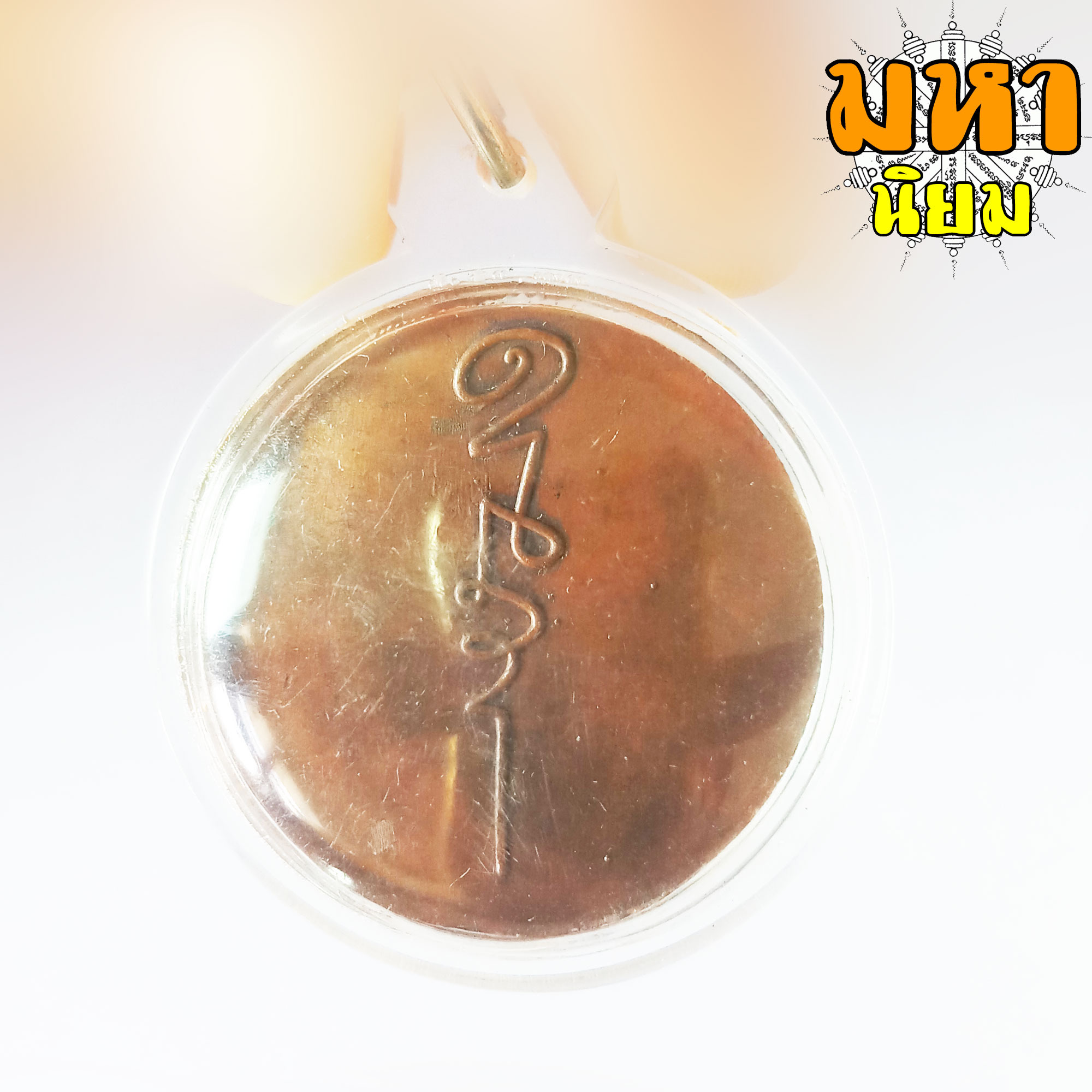 เหรียญหมูเสพเสือ เหรียญหวานหมู หลวงปู่ครูบาคำเป็ง จ.กำแพงเพชร เลี่ยมกรอบอย่างดี