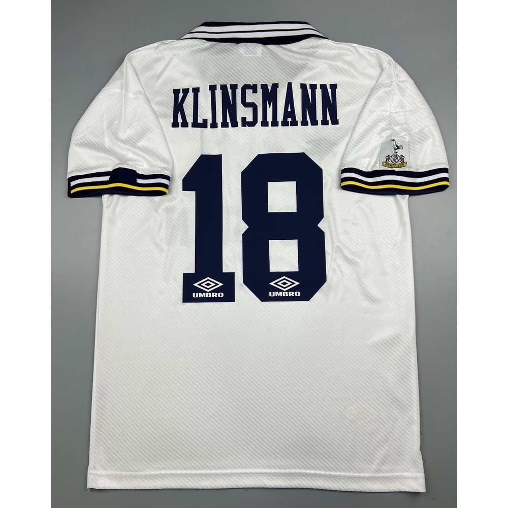 เสื้อบอล ย้อนยุค สเปอร์ เหย้า 1993 Retro Spur Home เรโทร คลาสสิค 1993-95 สกรีน KLINSMANN # 18