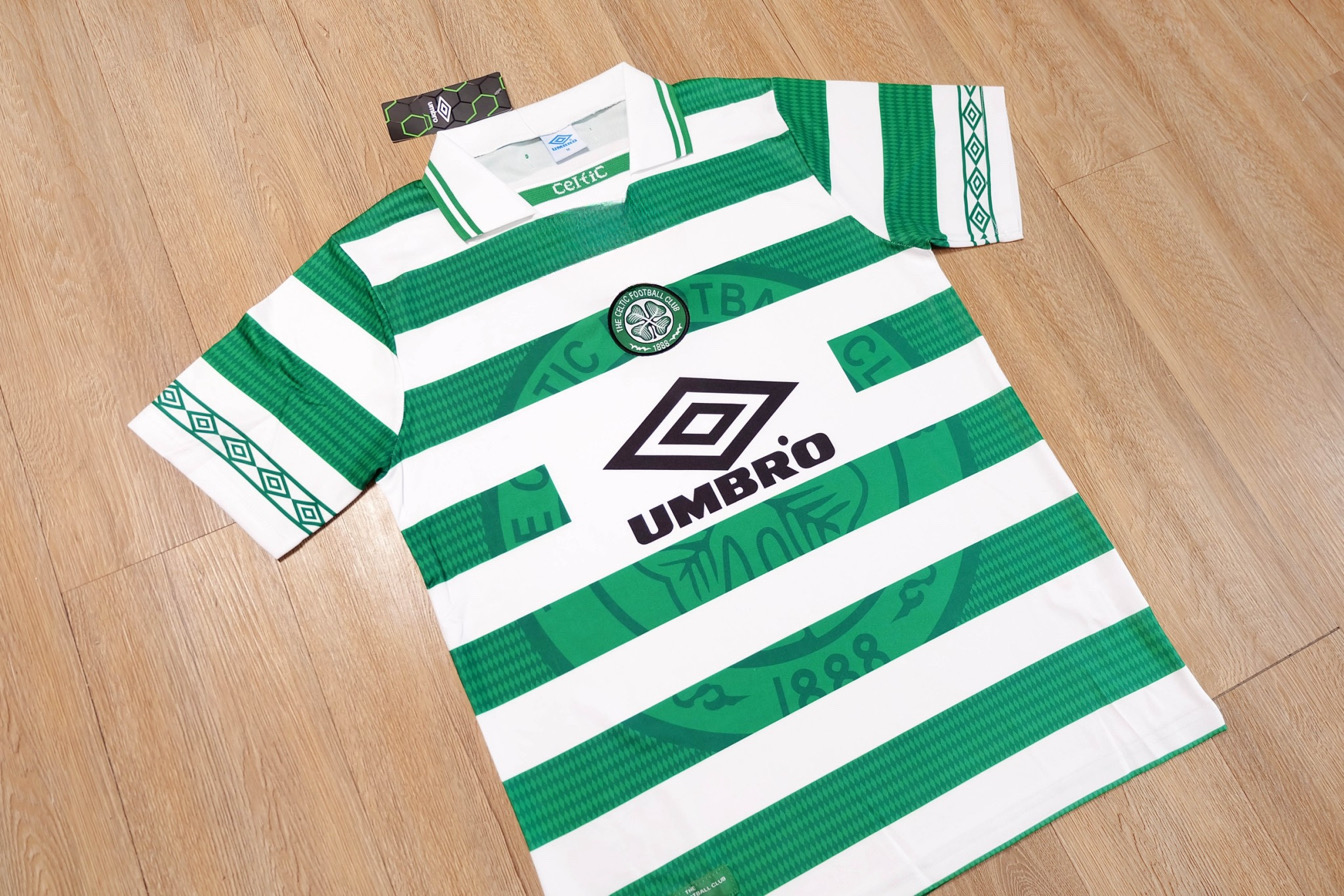 Retro ใหม่ !! เสื้อฟุตบอล สโมสร เซลติก ย้อนยุค เกรดแฟนบอล Celtic Retro Jersey 1998/1999