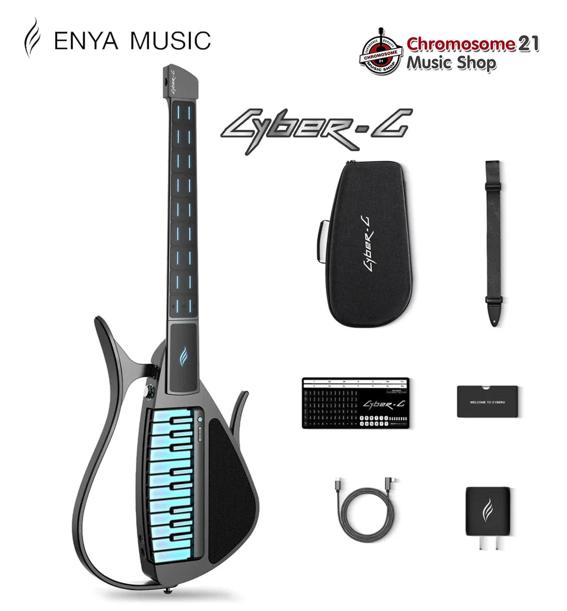 สมาร์ทกีตาร์ CyberG By ENYA (สีดำ) กีตาร์ไร้สายสมาร์ทกีต้าร์ โปร่ง/เปียร์โน/กีต้าร์ไฟฟ้า