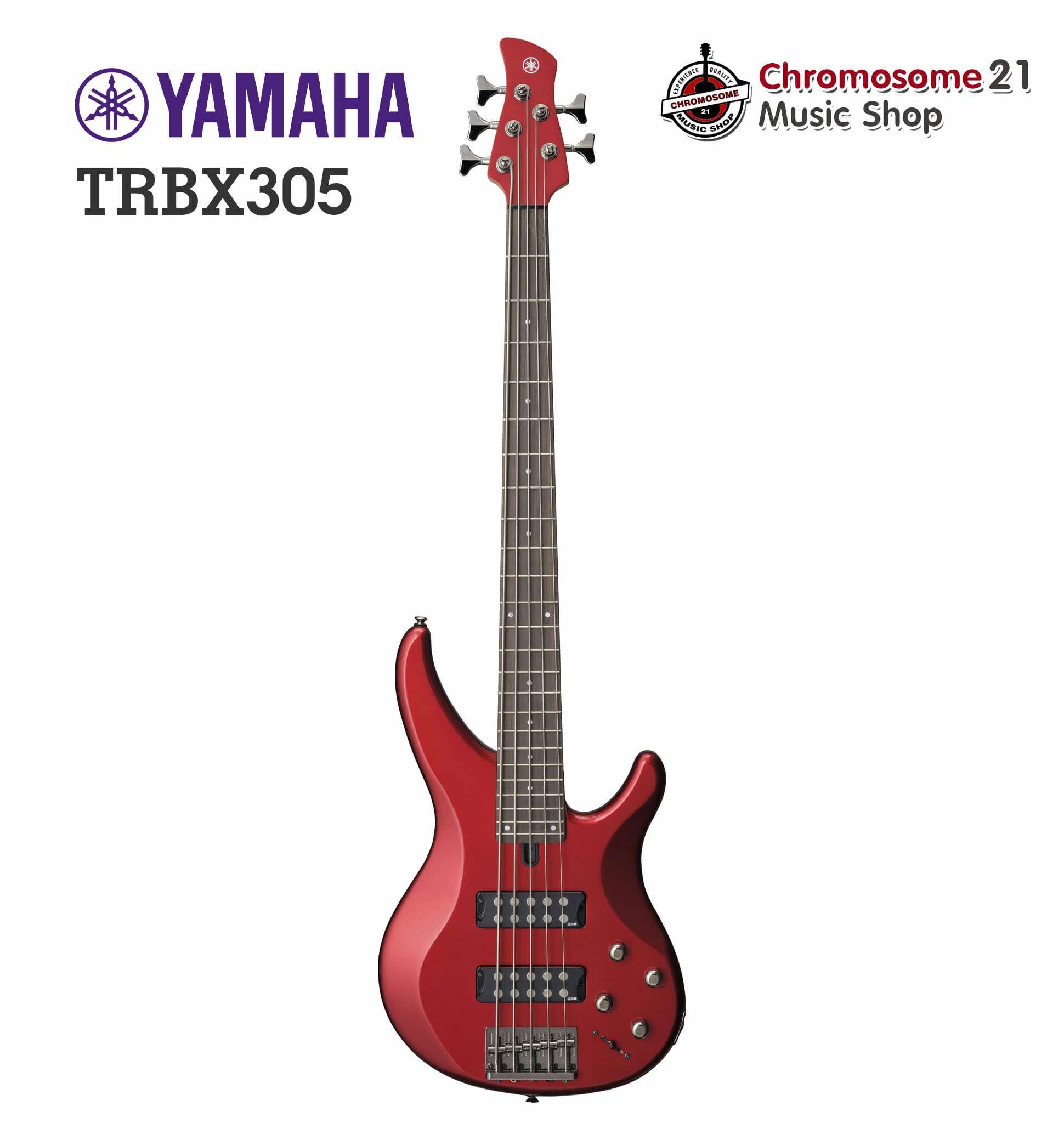 เบส5สาย Yamaha TRBX305 (Active) สี Candy Apple Red