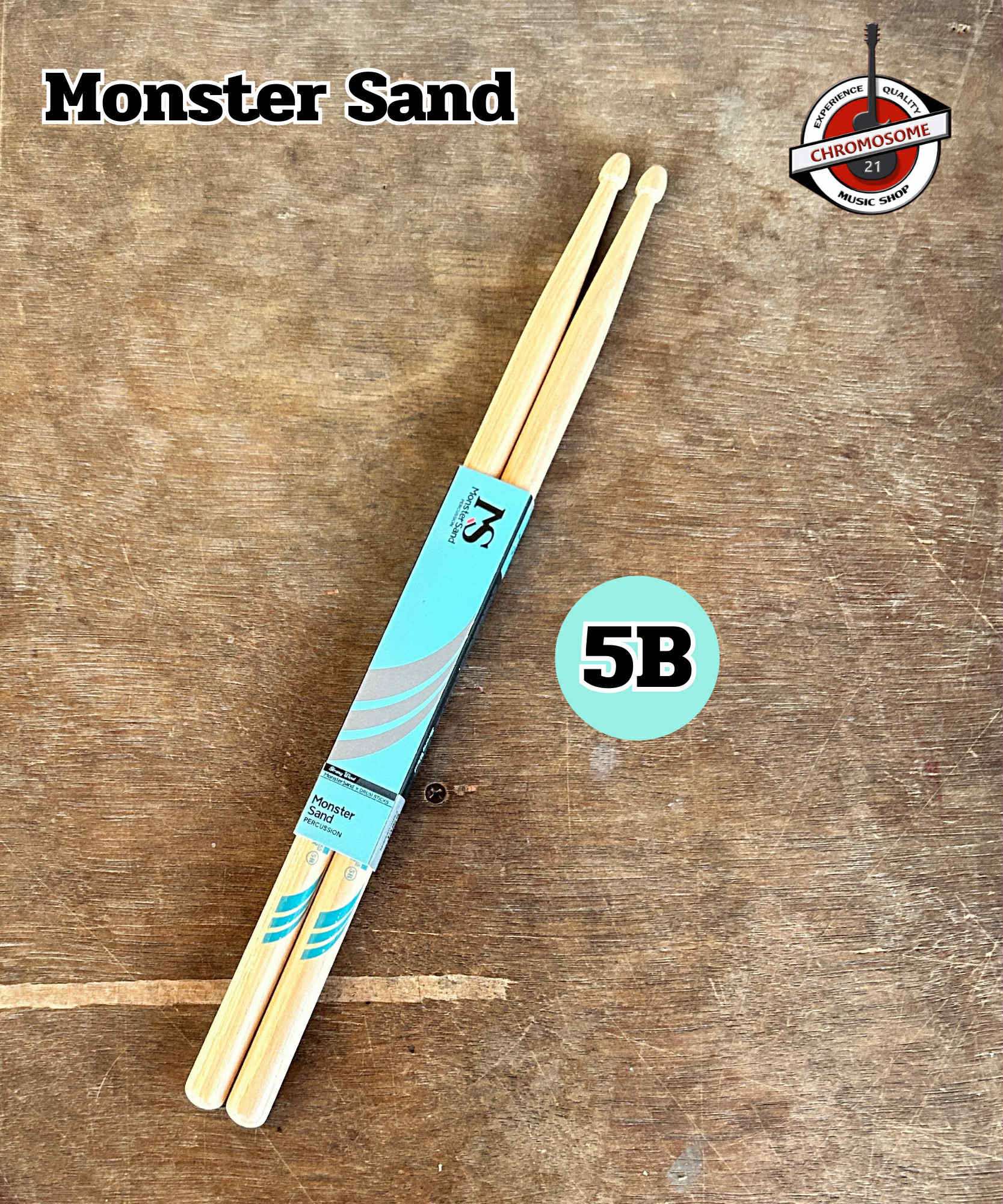 ไม้กลอง Monster Sand ขนาด 5B เนื้อไม้คุณภาพดี แข็งแรง ทนทาน
