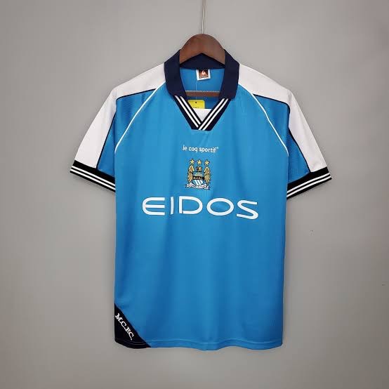 Retro เสื้อฟุตบอลย้อนยุค เเมนซิตี้ เหย้า ปี 1999-01
