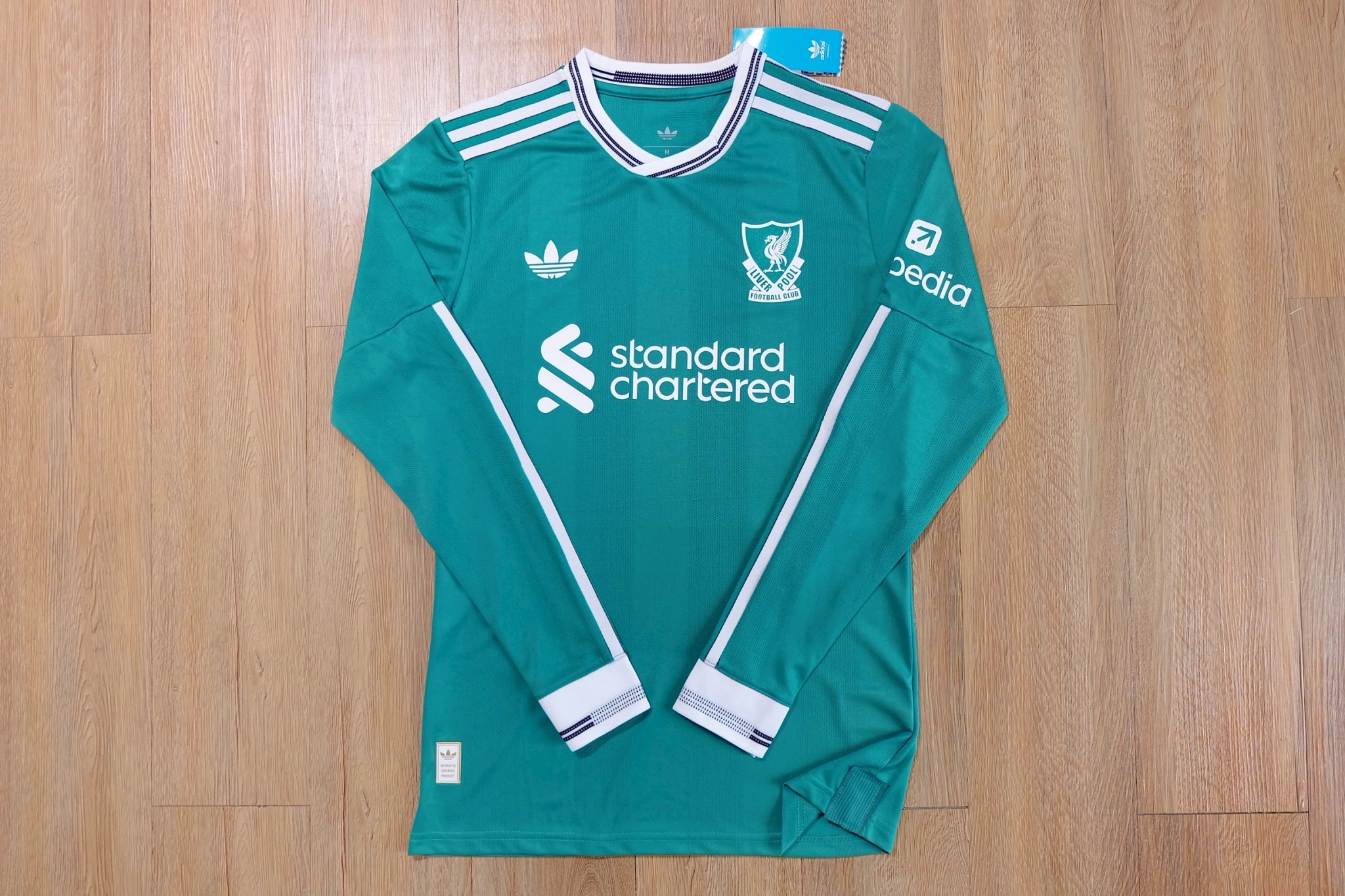 2025-26 เสื้อฟุตบอลลิเวอร์ฯ เเขนยาว สีเขียว สำหรับผู้ชาย Player Edition เกรดนักเตะ Size S-2XL
