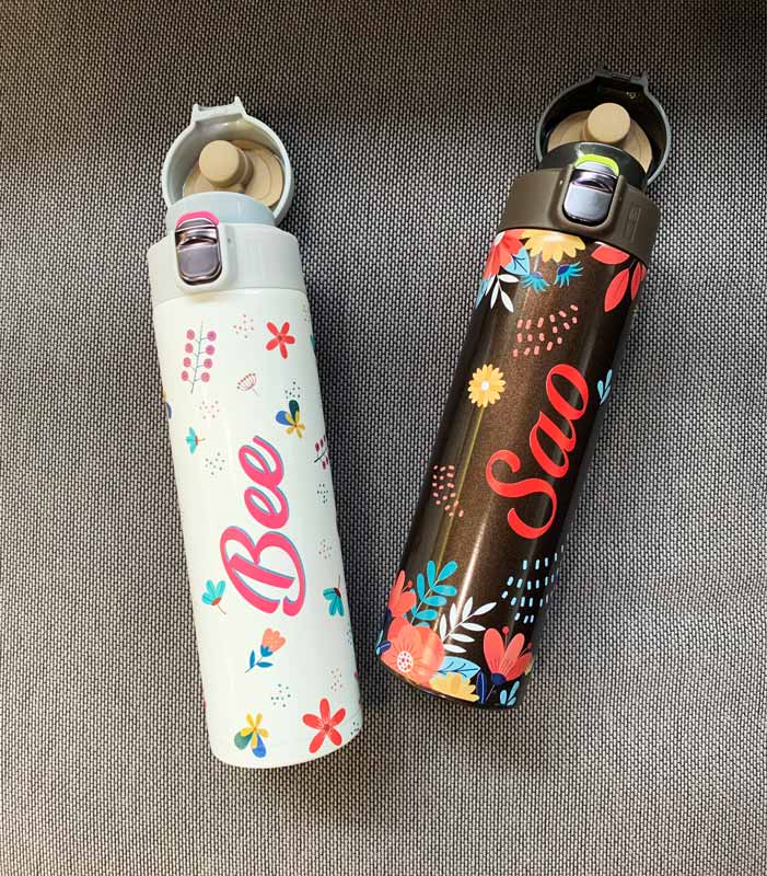 กระบอกน้ำฝาเปิด ออกแบบ พร้อมพิมพ์รอบ ขนาด 500 mL.