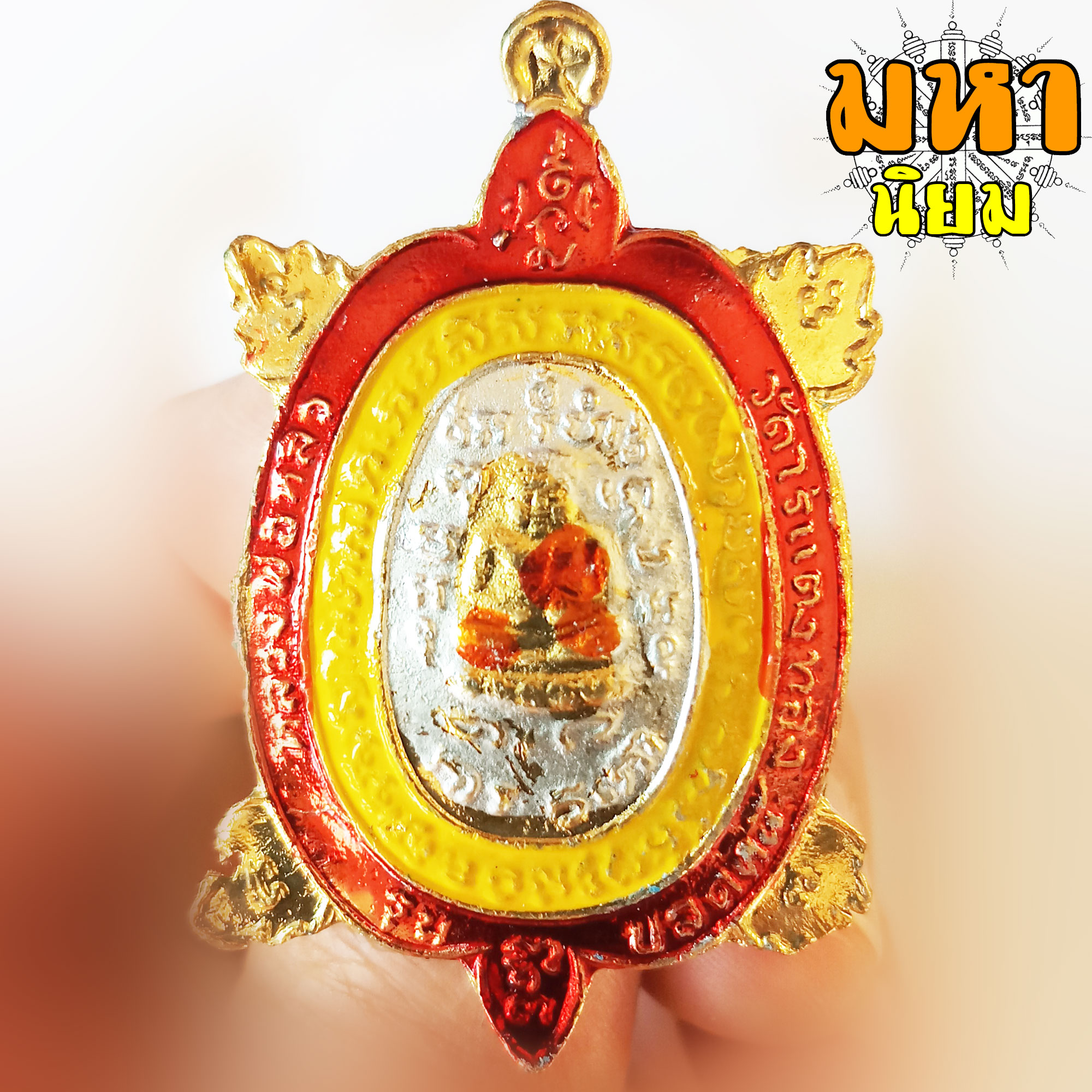 เหรียญพญาเต่าเรือน รุ่นปลดหนี้ หลวงปู่หลิว วัดไร่แตงทอง เนื้อกะไหล่ทอง ลงสี