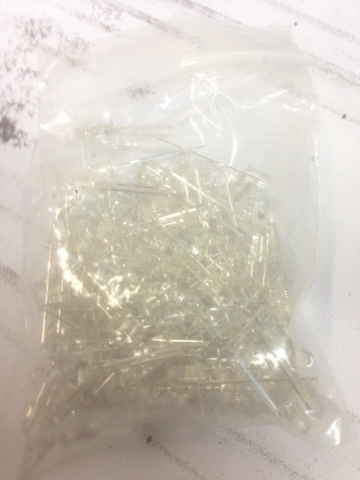 LED 3mm จำนวน 100 ดวง สีขาว